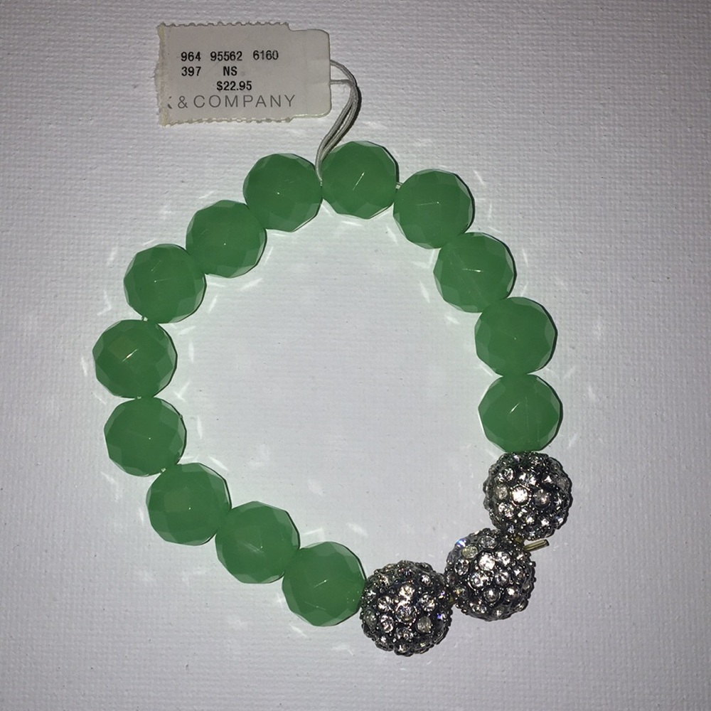 🌹NEW🌹NY&CO STRETCH FACET CUT  BEADED  BRACELET